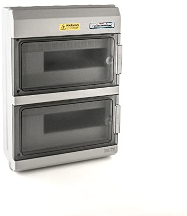 Wallbox24 Leergehäuse zweireihig Kunststoff grau IP66 Ladestation Ersatzteil Zubehör Elektromobilität