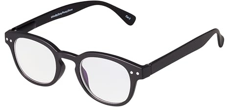 Ultra Kids Blue Light Glasses Childrens Anti Blue Light Glasses Kids Blue Light Blocking Glasses Anti Eye Strain Computer Glasses Boys Girls Classic Clear Blue Light (Horn Rim 3-8 Years, Matt Black)