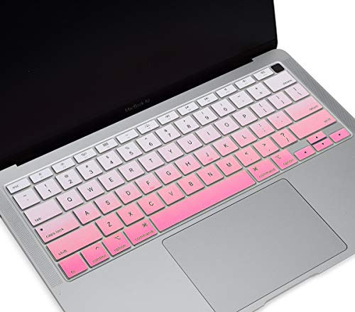 Tastaturschutz aus Silikon für MacBook Air 13 A2179 mit Touch ID Release 2020, MacBook Air 2020, Tastaturschutz Zubehör, Ombre Pink