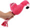 Hundespielzeug 37 cm Langer Plüschcord Robustes Quietschendes Knottie Flamingo Kauspielzeug Zur Verringerung Der Langeweile
