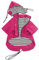 Pethiy Premium Hunde Regenmantel,Regenjacken für Hunde,wasserdicht Hundemantel mit Reißverschluss,Hund Regendicht Hoodies mit reflektierenden Knöpfen und Taschen,mit abnehmbare Kapuze-Rosa-L