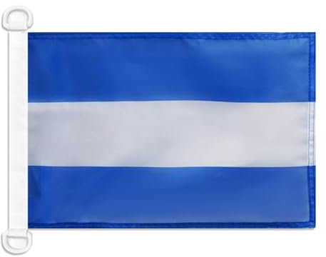 BANDERA NAUTICA PABELLÓN CIVIL NICARAGUA 45x30cm - Pabellón de conveniencia NICARAGÜENSE - PABELLÓN NACIONAL 30 x 45 cm anillos - AZ FLAG