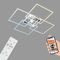 BRILONER - LED Deckenlampe Smart Home, funktioniert mit Alexa, Fernbedienung, LED Lampe, LED Deckenleuchte, Wohnzimmerlampe, Schlafzimmerlampe, Deckenbeleuchtung, 72,4x72,4x8,4 cm, Alufarbig