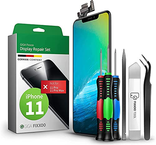 GIGA Fixxoo Kit de Reparación Completo para iPhone 11, Pantalla LCD Retina Con Táctil, Calidad Original