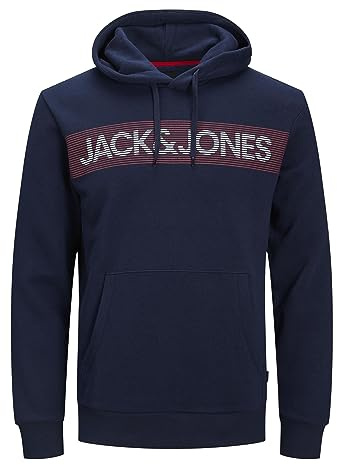 JACK & JONES Men’s Logo Hoodie, XS