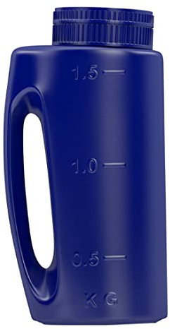 Fertilizer Spreader Grass Seed Lawn Spreader Handheld Gardening Tool with Adjustable Hole Size for Lawn Seed Salt Ice Melt Calcium Blue