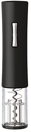 SPELAX Sacacorchos de Vino eléctrico, Sacacorchos de Vino a batería, Kit de sacacorchos de Vino a batería, Regalo para los Amantes del Vino, Hogar, Cocina, Fiesta, Bar, Boda (Negro)