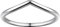 Suplight Silber 925 Damen Polished Wishbone Ring V- förmiger Schmaler Ring Silberschmuck Daumenring Größe 62