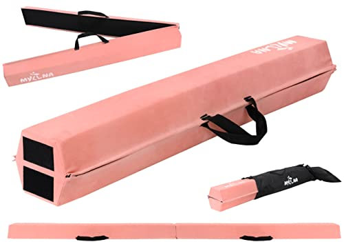 Myllna Schwebebalken Für Kinder Und Erwachsene | 2m10 | Gleiche Breite Wie Die Olympischen Balken | Leicht Und Leicht Zu Tragen | Prinzessin Rosa | Soft-Touch®