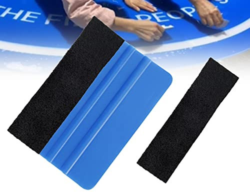 ZoeTekway Kunststoff Folienrakel mit Filzkante Folierungs Werkzeug Rakel Für Folie Scheibentönungsfolie Auto Folierung (Kommt mit einem austauschbaren Vlies)