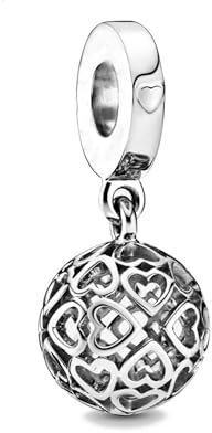 Streetculture Hängende Muster Kugel - 925 Silber Bettelarmband Anhänger Schmuck Dekoration Zubehör Charm Sammelband Sterlingsilber 1793