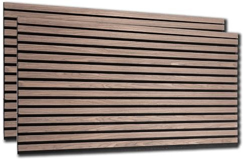 Tcatec 2 Pack Acoustic Wooden Wall Panels in Natural Oak 120 x 60cm 3D Wood Slat Wall Panel,Decorative & Sound Absorbing for Recording Studio,Game Room& Offices