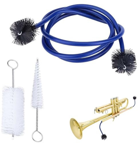 Norhogo 3 Stück Blechblaeser Instrument Reinigungswerkzeug Trompete Reinigungsbürsten Kit, Mundstück-Reinigungsbürste kann für Trompete, Flöte, Blasinstrumente usw. verwendet werden
