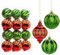 Hollyone 12PCS Gold-edged Christmas Baubles, 8CM/3.1’’ Red & Green Xmas Balls for Tree Decorations, Glitter Christmas Balls Holiday Hanging Ornaments, Tree Balls for Wedding, Party, Table