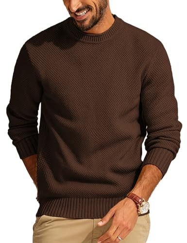 PJ PAUL JONES Herren Strickpullover Klassisch Winter Pulli | Pullover mit Rundhals, Feinstrick, Freizeit, Modern, Elegant, Business, Regular Fit, Einfarbig, Langarm Sweater