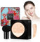 CC Cream Foundation Verbessert den Teint & Spendet Feuchtigkeit,Pilzkopf Luftpolster CC Creme Sogar Hautton Basis BB Creme,Cushion Foundation Concealer Make-up Basis Natürliches Finish (Elfenbein)
