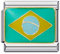 M&S Lucky Hamsa Fatima Evil Eye Heart Flag Country Mother Daughter Stainless Steel 9mm Italian Link Charm Compatible With Nomination Bracelet (Brazil Flag)