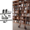 AYVADA Montagesatz für Bibliotheks-Rollleiter, Schienenlänge 100 cm/200 cm/300 cm/400 cm/500 cm/600 cm, vielseitig einsetzbar für Dachbodentreppen/Bücherregale, Schwarze runde Rohr-Gleitschiene, ko