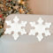 MILIAFLICK 2 Stück Weihnachtskissen Schneeflocken Kissen Weihnachten Plüsch Christmas Pillows Weihnachten Kissen Weihnachts Kissen Weihnachtsdeko Kissen für die Dekoration von Sofa Bett (40 cm,Weiß)