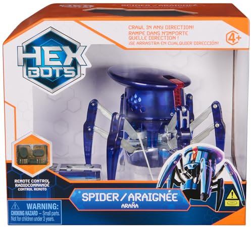 HEX BOTS Spin Master 6071528 Spielzeug-Roboterfigur, verstellbar, für Jungen und Mädchen ab 4 Jahren, Blau