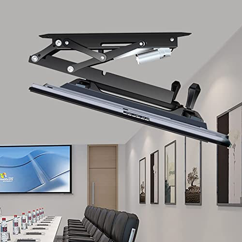 CAMEKIGZ Elevador de TV Oculto abatible - Soporte de TV de Techo motorizado, Elevador de TV eléctrico telescópico con elevación automática, Montaje en Pared, Soporte de Montaje de TV inclin