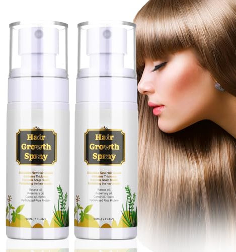 Natürliches Haaröl Serum Spray mit Batana Öl Rosmarinöl Rizinusöl Reiswasser Biotin und Koffein Gegen Haarausfall, Kopfhaut Pflege und Verdichtendes Haarserum für Frauen Männer (2 Stück)