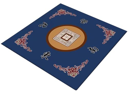 Mahjong-Matte, Tischabdeckung, 80 x 80 cm, verdicktes Mahjong-Tuch, verschleißfester Tischschutz für Brettspiele, ideal für Mahjong, Poker, Karten, Abdeckung für Spielabende, perfekt für Zuhause oder