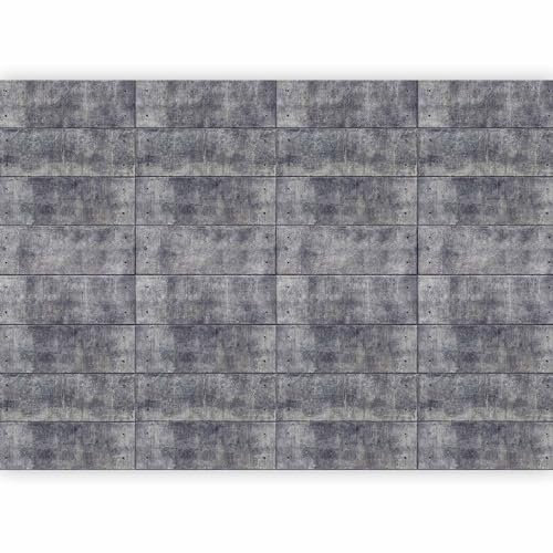 murando - Papier Peint Panoramique Intissé 400x280 cm - Revêtement Mural pour Salon - Bleu noir gris - Motif en béton figures géométriques fond de texture gris urbain géométrique f-C-0116-a-b