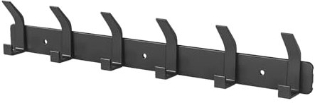 Eucomir Appendiabiti da Parete, Appendiabiti da Muro con 6 ganci, Attaccapanni da Muro Moderno, Appendiabiti da Muro per Cucina, Camera da Letto, Ufficio, Nero Ossidiana
