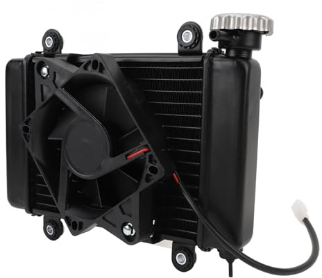 Enfriador de Radiador Refrigerado por Agua con Ventilador, Aleación de Metal, Conector de 2 Pines, Apto para 150 250 Pit Quad Dirt Bike ATV, Protección Ideal del Motor,