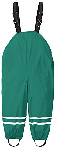 Generico Pantaloni Impermeabili Bambino, Salopette Impermeabile da Bambino E Bambina Pantaloni Tuta Antipioggia Disponibile in Varie Taglie Traspiranti Riflettenti Pantaloni (2A-Green, 1-3 Years)