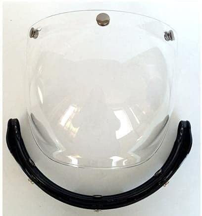 Motorrad Helmvisierlinse, Motorrad-Windschutzscheibe, kompatibel mit V-Intage-Helm, kompatibel mit MOTO-Helm-Bubble-Visier, kompatibel mit BE-ON, kompatibel mit TORC 3 Snap-Jethelm, HZYEYO (klar)(Clea