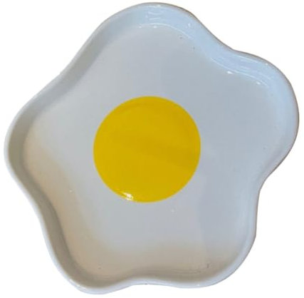 KICHOUSE Plato De Huevos Escalfados Pintado Mano Plato De Cerámica Para Desayuno Casero Bandeja Para Servir Postres Hotel Para Comidas Japonesas Para Ensaladas