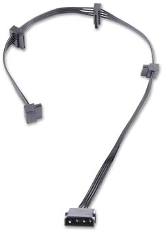 ELFJMZP Molex - Cable divisor de alimentación SATA de 52 cm, 18 AWG, cobre estañado, para PC/NAS/servidor HDD/SSD