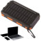 Solar Powered Battery Pack - Compact Outdoor Bank, Integrated Bright Torch | 20000mAh Wireless Quick Charge Unit with LED Light USB Cord for Camping Hiking Mobile Phones Tablets