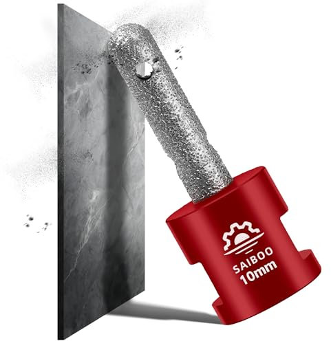 Fresa de Diamante 10mm Broca de Fresado para Baldosas para Agrandar dar Forma y Esmerilar Agujeros en Cerámica Azulejos Porcelana Mármol Granito Encimera de Piedra (M14 Rosca)