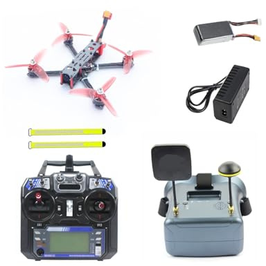 LZHUKOZ Für JMT für DIY F4 X1 4 Zoll RTF 1507 2700KV bürstenloser Motor 1200TVL 1,8 mm Kamera mit für LiteRadio SE für Sender Freestyle RC Drone(A FS-i6 FPV Full Set)