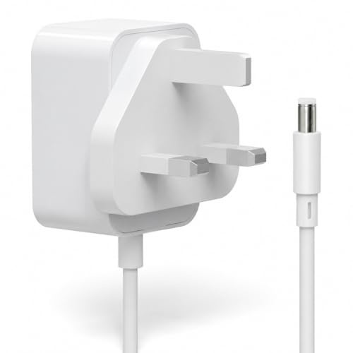 5V 2A Power Supply Adapter UK Plug, 10W AC to DC Mains Adaptor with 5.5 x 2.1mm DC Barrel Connector, White Charger for Compatible LED Strip Lights, CCTV Cameras, Routers and 5V Electronics 1.5M