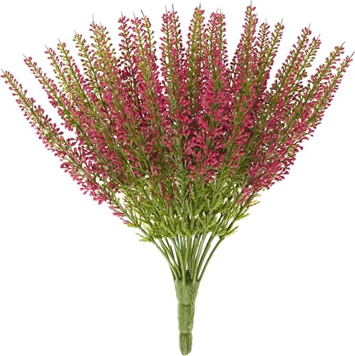 DPI Erika Kunstblume 24 Blütenstränge, 26cm - Herbst Deko, Ideal für Gestecke, Blumentöpfe, Floristische Arrangements Fuchsia