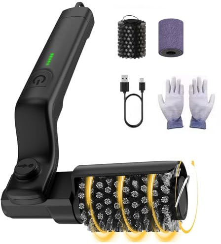 Brosse Barbecue Électrique sans Fil 3 Vitesses Réglables | Tête Rotative 180°, Brosse Nettoyage Gril Rechargeable USB-C avec Autonomie 90 Min, Acier Inoxydable pour Plancha & Grill