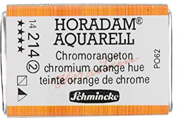 Schmincke – HORADAM® AQUARELL - feinste Künstler-Aquarellfarben, 214 Chromorangeton, 14 214 043, 1/1 Näpfchen