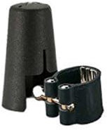 Vandoren LC28P - Abrazadera de cuero con boquillero de plástico para saxofón tenor