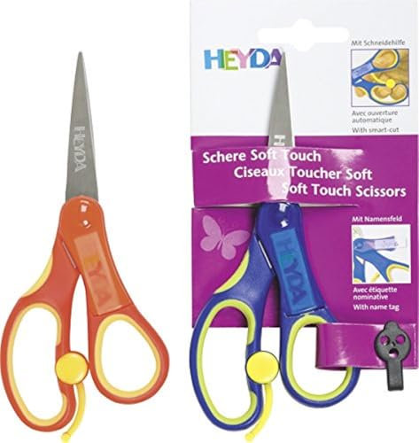 Brunnen Baier & Schneider Heyda 204889525 Kinderschere Soft-Touch 13,5 cm mit Soft-Touch-Einlage spitz)