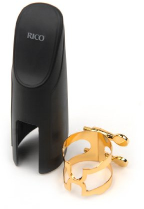 Rico Gold Plated H-Ligature and Cap for Baritone Sax with Selmer Style Mouthpiece