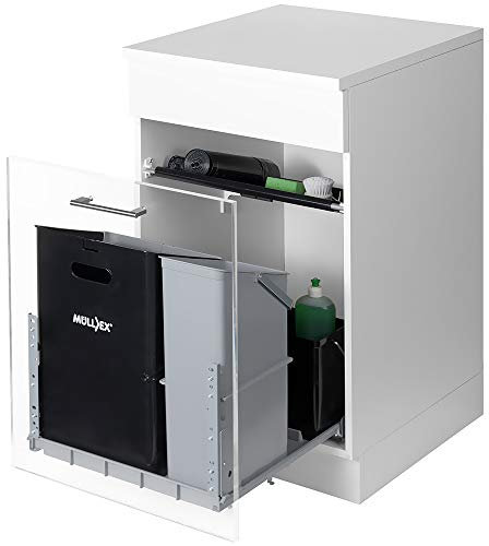 Müllex Comfort 35/17/4/4 Abfallsystem Frontauszug Vollauszug / 48 Liter / 55 cm