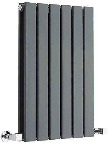 Milano Alpha Anthracite Horizontal Double Flat Panel Radiator - 635mm x 420mm