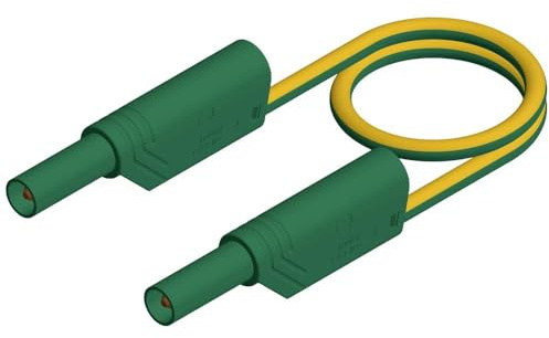 Aderendhülsen von Sicherheit [Stecker A Leiste 4 mm – Stecker A Leiste 4 mm] 0.50 m gelb SKS Hirschmann MLS WS 50/2 5 GE/GN