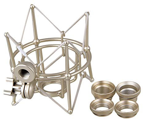 BQLZR Metall Großformat zylindrische Form Silber Mikrofon Spider Shockmount für Neumann U87 Mikrofon