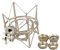 BQLZR Metall Großformat zylindrische Form Silber Mikrofon Spider Shockmount für Neumann U87 Mikrofon