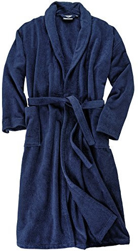 Abraxas Übergröße Bademantel Walkfrottier dunkelblau, Größe:4XL